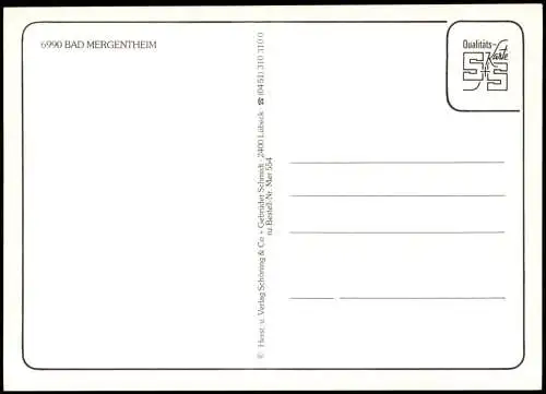 Ansichtskarte Bad Mergentheim Mehrbildkarte mit 4 Ortsansichten 1990