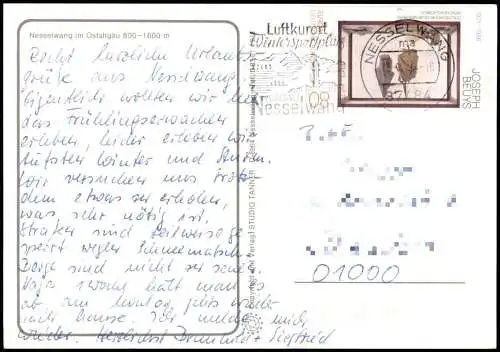 Ansichtskarte Nesselwang Panorama-Ansicht, Ortsansicht 1994