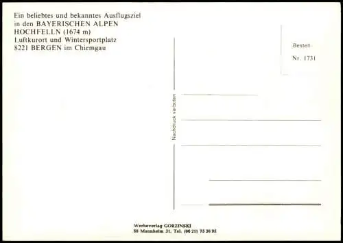 Hochfelln Mehrbild-AK Auf dem Hochfelln in Bergen im Chiemgau 1980