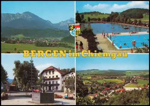 .Bayern Mehrbild-AK In den BAYERISCHEN ALPEN BERGEN im Chiemgau 1980