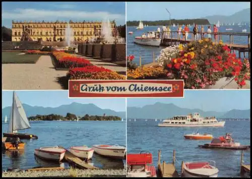 Chiemsee Chiemsee mit Fraueninsel und Schloß Herrenchiemsee 1998