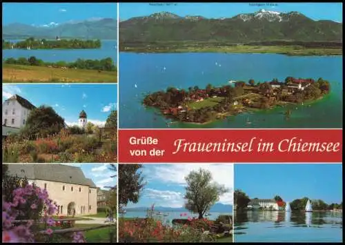 Ansichtskarte Chiemsee Mehrbildkarte Fraueninsel Chiemsee 1990