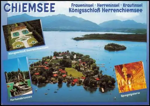 Chiemsee Fraueninsel Chiemsee, Mehrbildkarte u.a. mit d. Königsschloss 2000