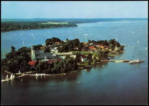 Ansichtskarte Chiemsee Fraueninsel im Chiemsee mit Kloster Frauenwörth 1990