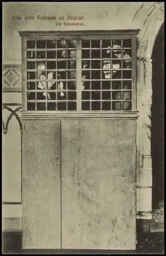 Ansichtskarte Goslar Die Beisskatze. Rathaus 1912