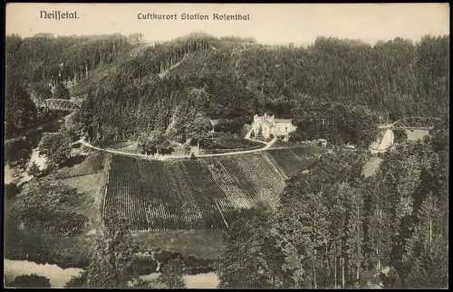 Ansichtskarte Rosenthal-Zittau Station Rosenthal 1913