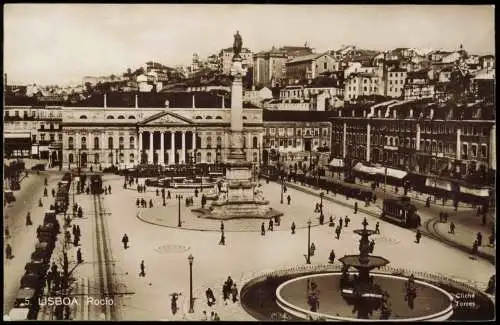 Postcard Lissabon Lisboa Rocio. Fotokarte 1928