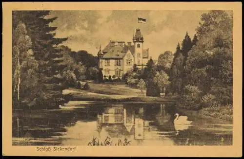 Ansichtskarte Lauterbach (Hessen) Schloss Sickendorf 1924