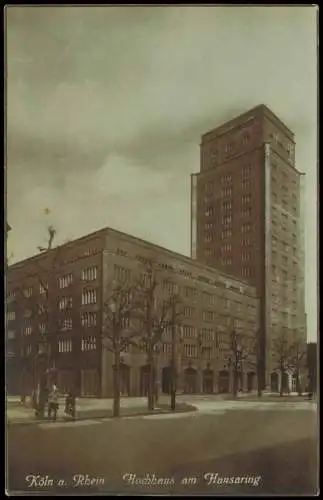 Ansichtskarte Köln Hochhaus am Hansaring - Fotokarte 1924