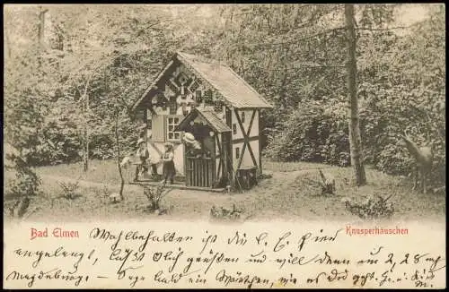 Ansichtskarte Bad Salzelmen Schönebeck  Elbe Knusperhäuschen Hexenhaus 1903