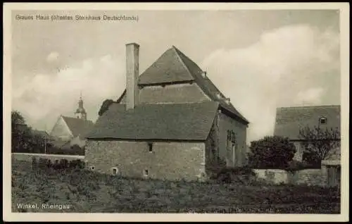 Oestrich-Winkel Graues Haus (ältestes Steinhaus Deutschlands) 1938