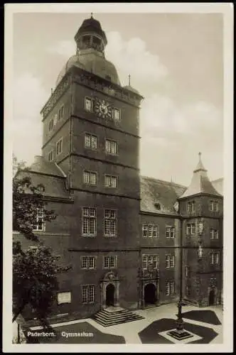 Ansichtskarte Paderborn Gymnasium Fotokarte 1935