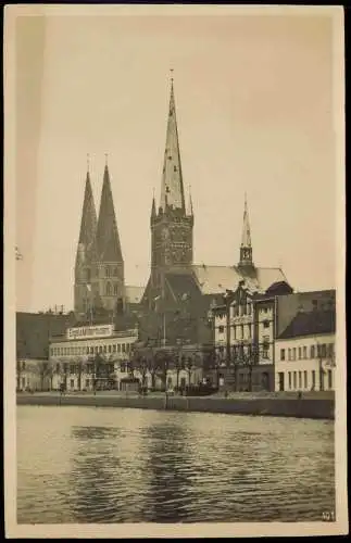 Ansichtskarte Lübeck Partie an der Trave Geschäft Engel&Mitterhusen 1929