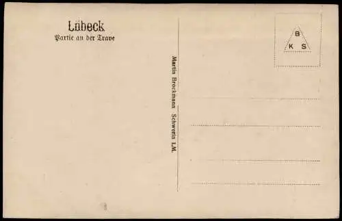 Ansichtskarte Lübeck Partie an der Trave Geschäft Engel&Mitterhusen 1929