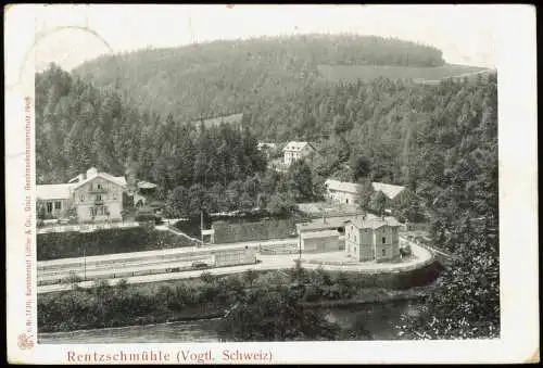 Ansichtskarte Rentzschmühle Vogtland Bahnhof 1910