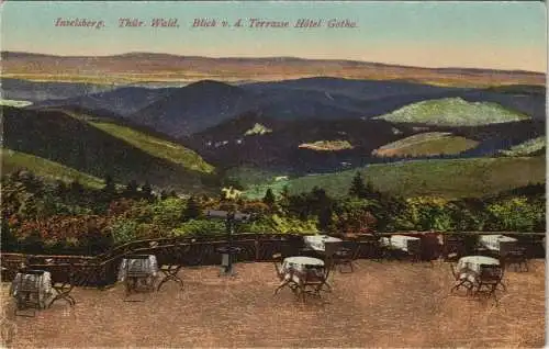 Brotterode Terrasse des Hotel Gotha (Berggasthof Stadt Gotha) 1925