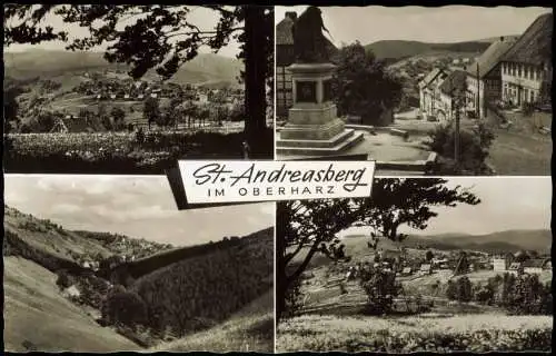 Sankt Andreasberg-Braunlage Mehrbildkarte mit Ortsansichten 1950