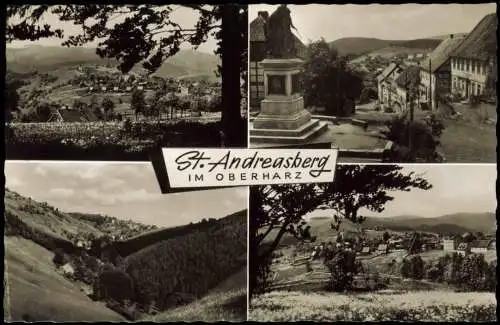 Sankt Andreasberg-Braunlage Mehrbildkarte mit Ortsansichten 1950