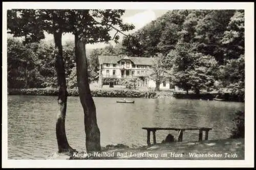 Ansichtskarte Bad Lauterberg im Harz Partie am Wiesenbeker Teich 1950