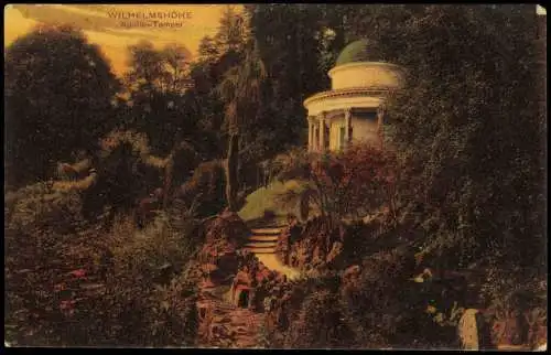 Ansichtskarte Bad Wilhelmshöhe-Kassel Apollo Tempel 1908