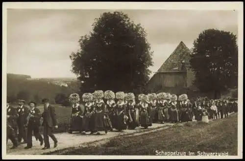 Schwarzwald (Allgemein) Schappelzug im Schwarzwald Trachten Typen 1930