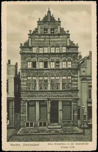 Ansichtskarte Norden Altes Giebelhaus in der Osterstraße 1928