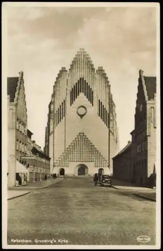 Postcard Kopenhagen København Grundtvig's Kirke - Fotokarte 1930