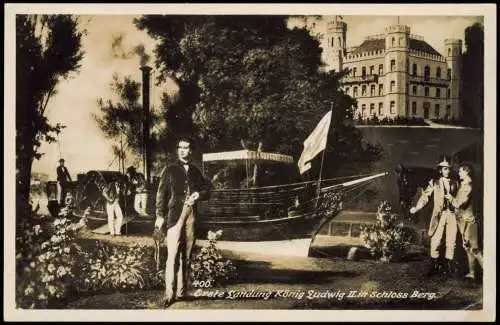 Berg (Starnbergersee) Erste Sandung König Ludwig in Schloss Berg Fotokunst 1930