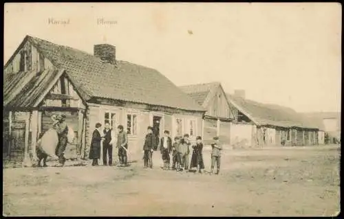 Postcard Harnau Raciąż Błonia 1915  Polen Masowien gel. Feldpost Landsturm Pirna