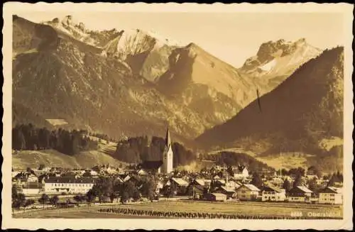 Ansichtskarte Oberstdorf (Allgäu) Panorama Blick 1938