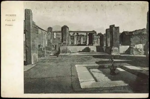 Cartoline Pompei Casa del Fauno 1910