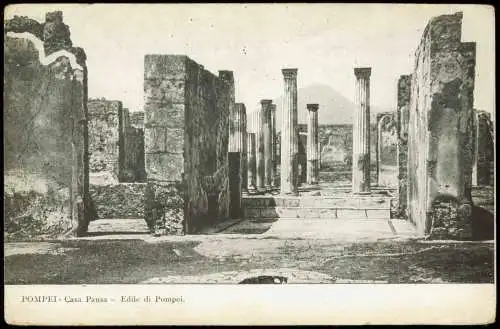 Cartoline Pompei Casa Pansa Edile di Pompei 1910