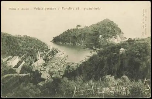 Portofino Riviera di Levante Veduta generale di Portofino ed il promontorio 1910