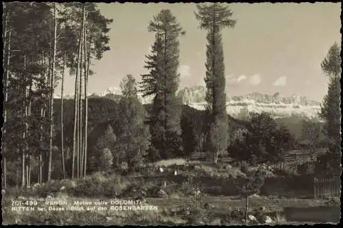 Cartoline Ritten Renon Umland-Ansicht Blick auf den ROSENGARTEN 1960