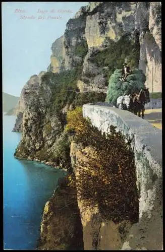 Cartoline Riva del Garda Strada del Ponale, Gardasee, Lago di Garda 1910