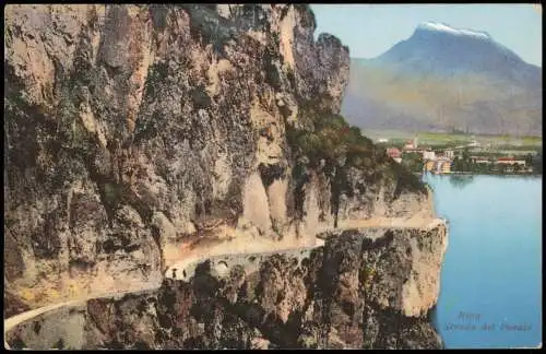 Cartoline Riva del Garda Strada del Ponale, Gardasee Pass-Strasse 1910