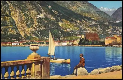 Riva del Garda Panorama-Ansicht, Gardasee, Riva col Bastione 1910