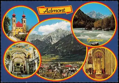 Ansichtskarte Admont Mehrbildkarte mit Umland- und Ortsansichten 1980