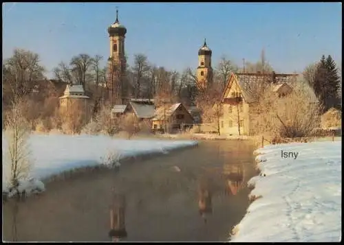 Ansichtskarte Isny Ortsansicht Am Schächele 1988