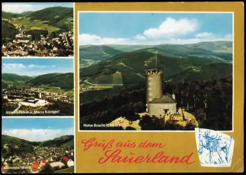 .Nordrhein-Westfalen Sauerland (Mehrbildkarte mit div. Ortsansichten) 1975