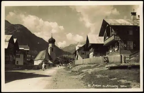 Ansichtskarte St. Anton am Arlberg Dorfpartie 1930