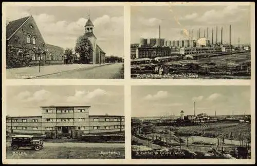 Zschornewitz 4 Bild GroßkraftwerkGolpa Schule Brikettfabrik 1938