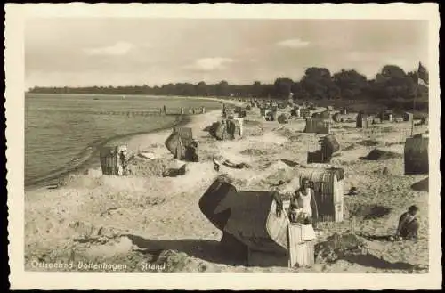 Ansichtskarte Boltenhagen Strand Strandkörbe Fotokarte 1931