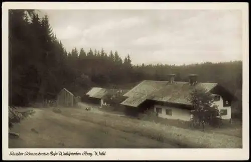 Spiegelau Russler-Kreuzstrasse, Cafe Waldfrieden Bayerischer Wald 1931