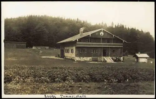 Ansichtskarte Finsterau Lusen Tummelplatz Hütte 1931