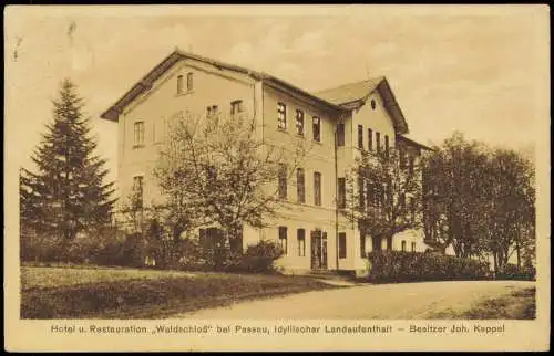 Ansichtskarte Passau-Kötschach-Mauthen Gasthaus Waldschloß 1932  Oberösterreich