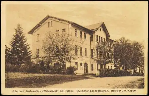 Passau-Kötschach-Mauthen Restauration Waldschloß Bes.  1929  Oberösterreich