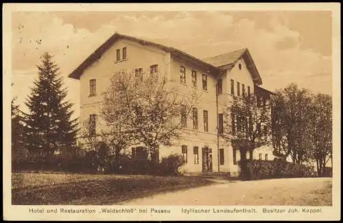Passau-Kötschach-Mauthen Hotel und Restauration Waldschloß 1934