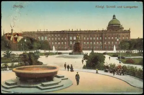 Ansichtskarte Mitte-Berlin Königl. Schloß und Lustgarten 1912