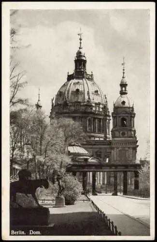 Ansichtskarte Mitte-Berlin Berliner Dom Statue 1931